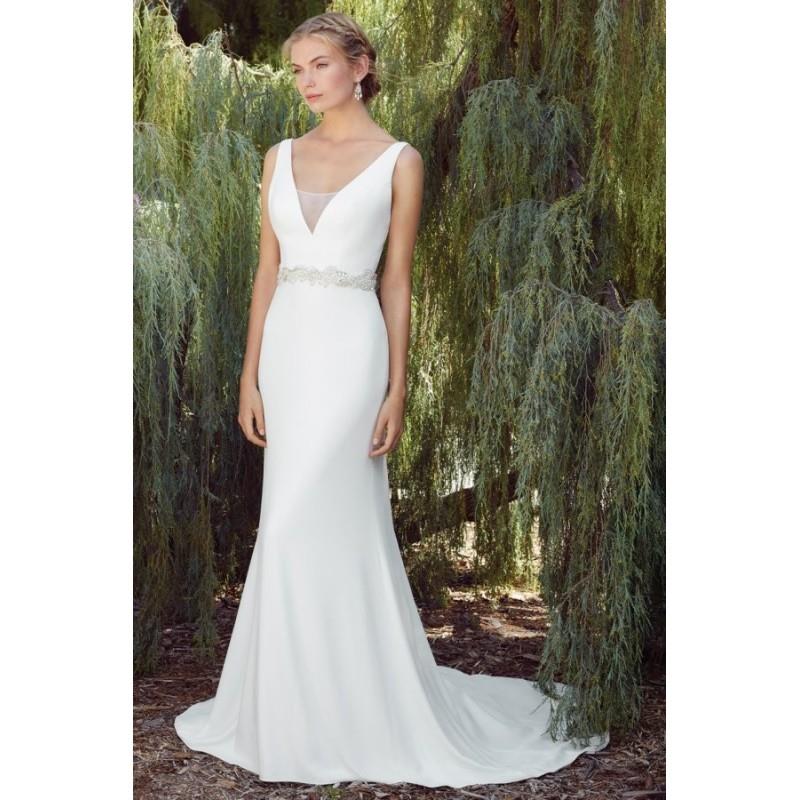 My Stuff, Style 2268 by Casablanca Bridal - Sleeveless V-neck Chapel Length Floor length Fit-n-flare