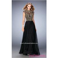 High Neck Cap Sleeve Long Gigi Prom Dress - Discount Evening Dresses |Shop Designers Prom Dresses|Ev