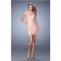 Black La Femme 21872 - Short Lace Open Back Sheer Dress - Customize Your Prom Dress