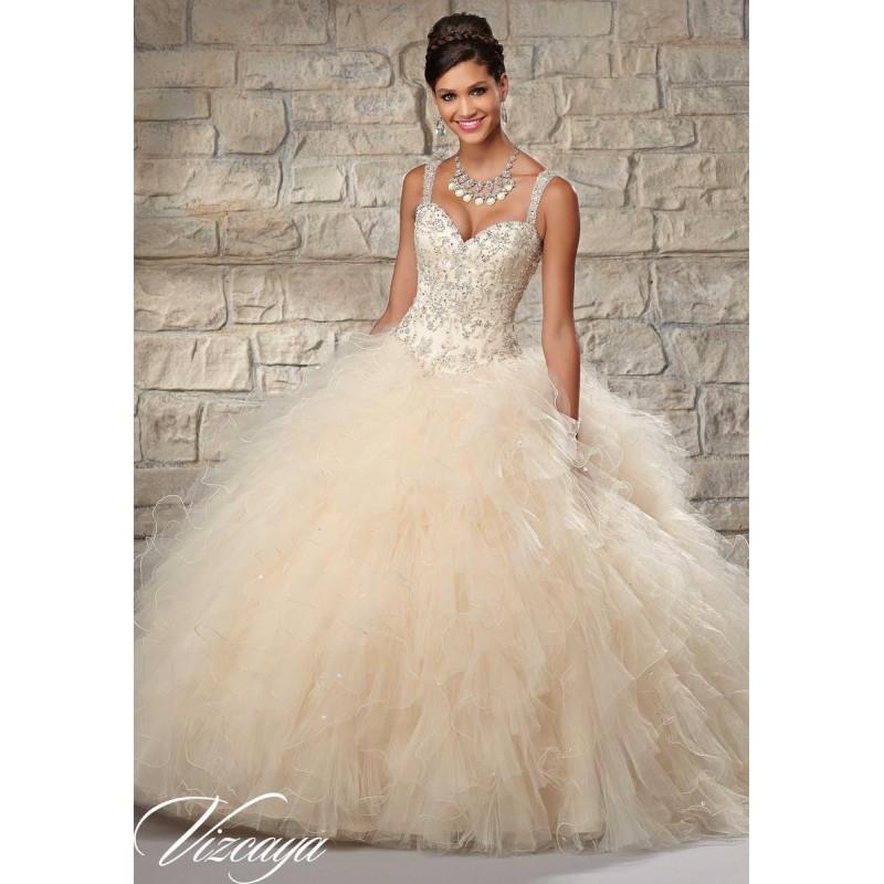 My Stuff, Vizcaya 89027 Ruffle Tulle Quince Dress - Brand Prom Dresses|Beaded Evening Dresses|Charmi