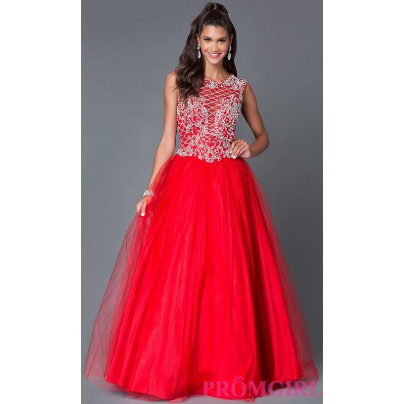 My Stuff, Long Red Tulle High Neck Ball Gown - Discount Evening Dresses |Shop Designers Prom Dresses
