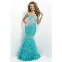 Honorable Trumpet/Mermaid Strapless Beading Crystal Detailing Sweep/Brush Train Tulle Prom Dresses -
