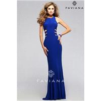 Faviana 7820 Royal,Purple,Black,Red Dress - The Unique Prom Store