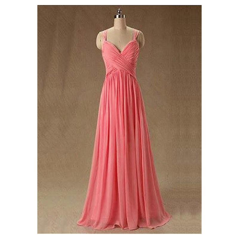 My Stuff, Chic Chiffon Sweetheart Neckline Floor-length A-line Prom Dress - overpinks.com