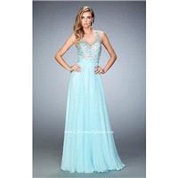 Cool Blue La Femme 22376 - Chiffon Dress - Customize Your Prom Dress