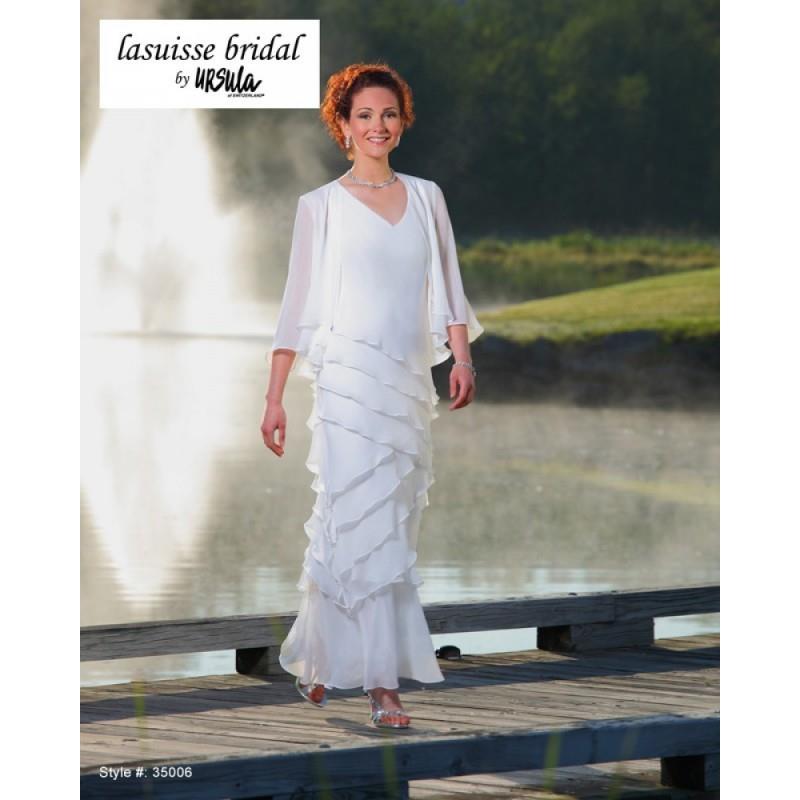 My Stuff, Ursula of Switzerland 35006 Dress - Fitted Sleeveless, V Neck Wedding Ursula of Switzerlan