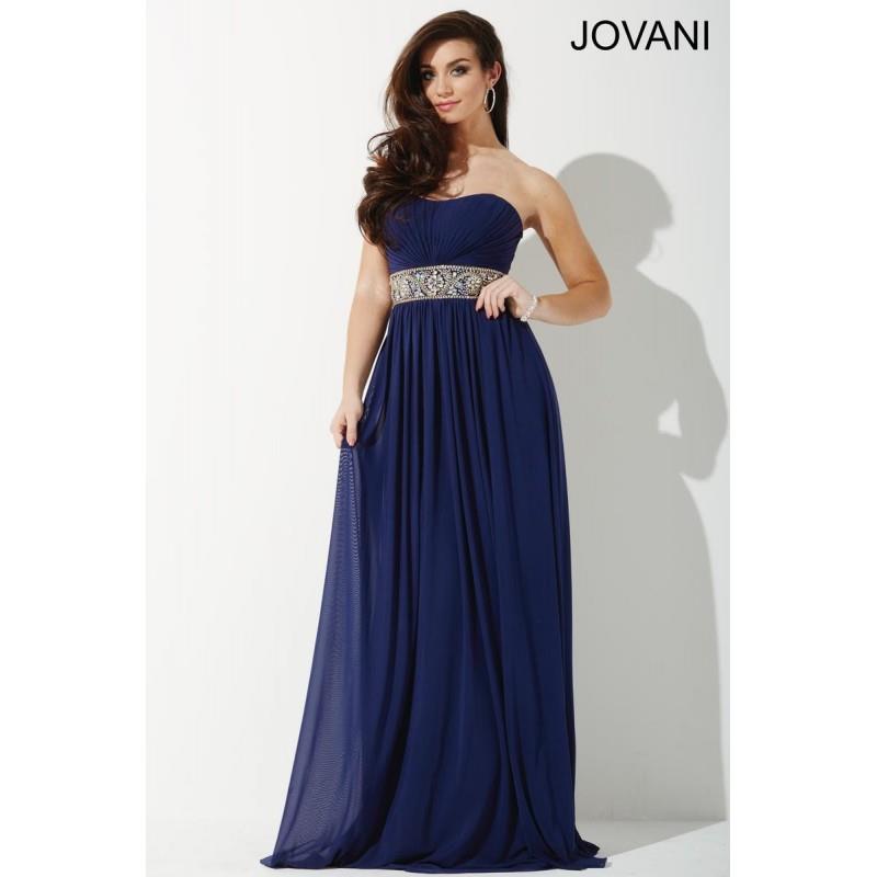 My Stuff, Navy JVN Prom by Jovani JVNP37074 - Brand Wedding Store Online
