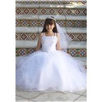 Pretty Tulle Ball Gown Natural Waist Flower Girl Dress With Flowers - Compelling Wedding Dresses|Cha