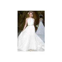 Pronovias SP14 Dress 39 - Pronovias White High-Neck Spring 2014 A-Line Full Length - Nonmiss One Wed