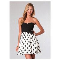 Fabulous Chiffon & Prints A-line Sweetheart Neckline Short Homecoming Dress With Handmade Bowknot -