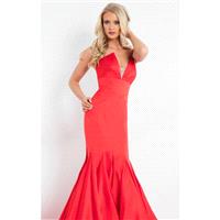 Red Strapless Mermaid Gown by Rachel Allan Prima Donna - Color Your Classy Wardrobe