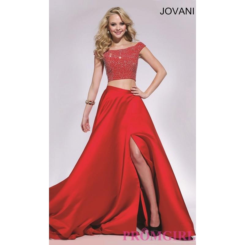 My Stuff, Two Piece Long Jovani Prom Dress - Discount Evening Dresses |Shop Designers Prom Dresses|E