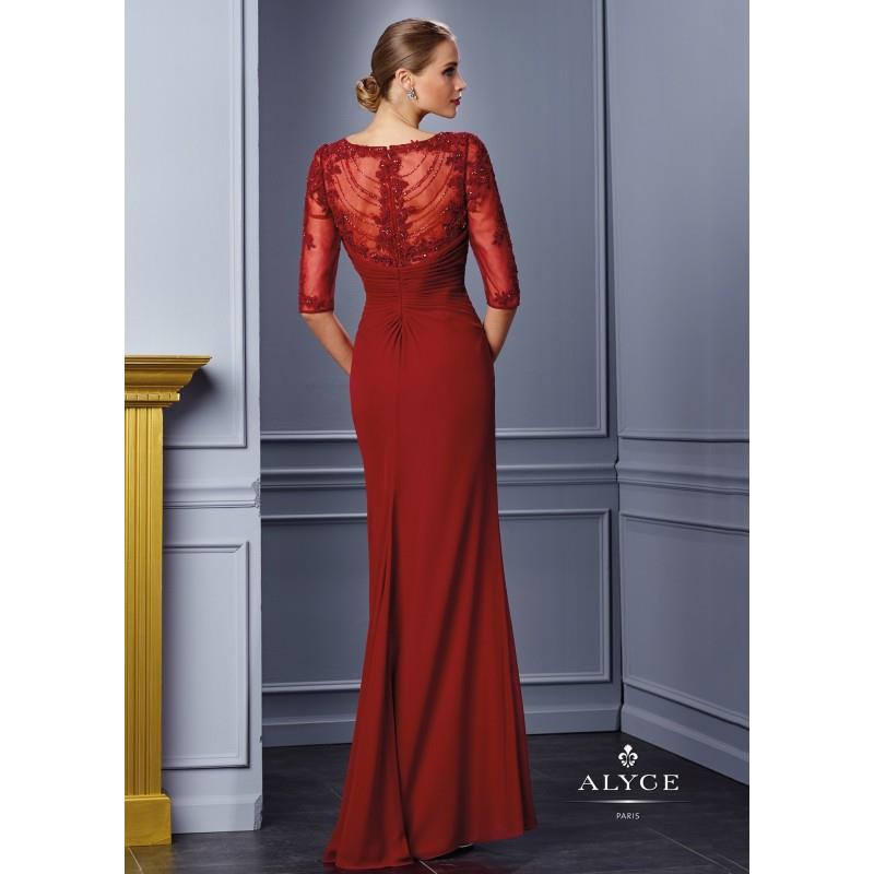 My Stuff, Alyce 29775 3/4 Sleeve Layered Chiffon Gown - 2017 Spring Trends Dresses|Beaded Evening Dr