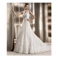Pronovias Wedding Dresses - Style Bianca - Junoesque Wedding Dresses|Beaded Prom Dresses|Elegant Eve