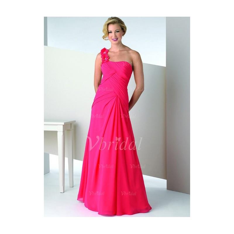 My Stuff, A-Line/Princess One-Shoulder Floor-Length Chiffon Mother of the Bride Dress With Ruffle Be