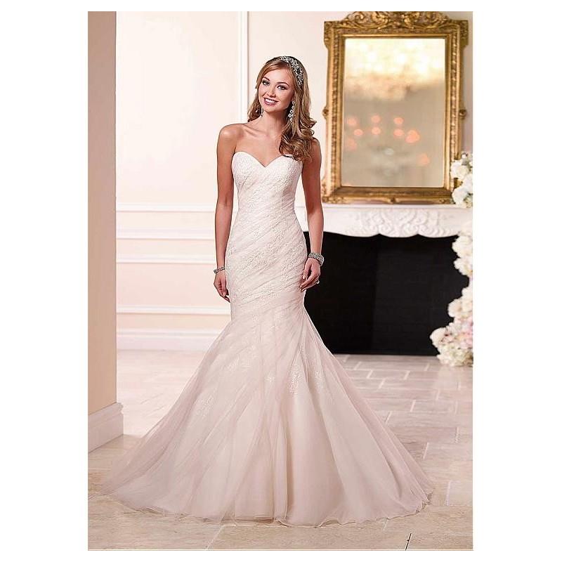 My Stuff, Charming Organza Sweetheart Natural Waistline Mermaid Wedding Dress - overpinks.com