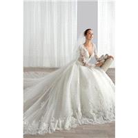 Style 646 by Ultra Sophisticates by Demetrios - V-neck Ballgown LaceTulle Floor length Chapel Length