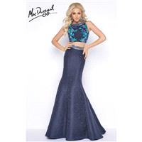 Fuchsia Cassandra Stone 40628A - 2-piece Mermaid Sleeveless Long Dress - Customize Your Prom Dress