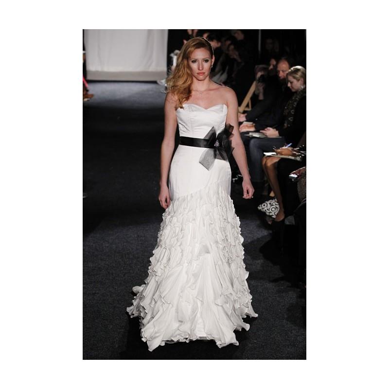 My Stuff, Simone Carvalli - Fall 2012 - Colette Strapless Satin and Ruffle Organza Mermaid Wedding D