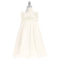 Ivory Yoryu Chiffon Dress w/ Rose Buds Style: D3930 - Charming Wedding Party Dresses|Unique Wedding