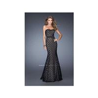 La Femme 20456 Polka Dot Lace Evening Dress - Brand Prom Dresses|Beaded Evening Dresses|Charming Par