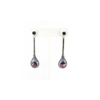 Helens Heart Earrings JE-X006346-S-Amethyst Helen's Heart Earrings - Rich Your Wedding Day