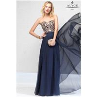 Alyce Paris 6665 Dress - Long Prom Strapless, Sweetheart A Line Alyce Paris Dress - 2017 New Wedding