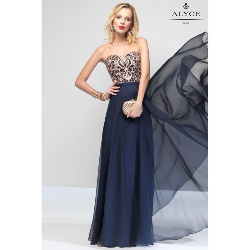 My Stuff, Alyce Paris 6665 Dress - Long Prom Strapless, Sweetheart A Line Alyce Paris Dress - 2017 N