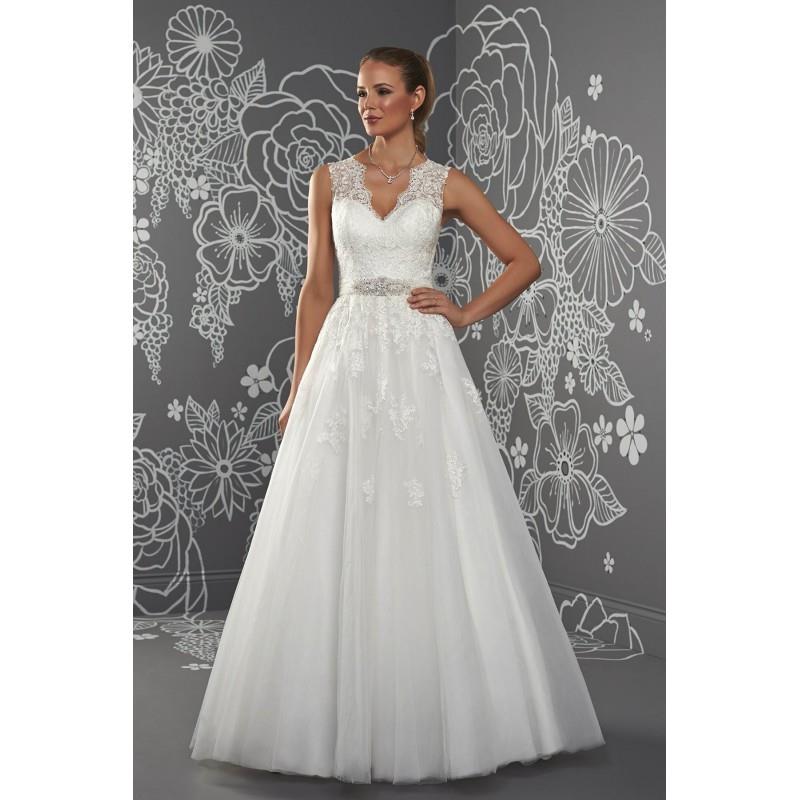 My Stuff, Ophelia by Romantica of Devon - Tulle Floor Straps  V-Neck A-Line Wedding Dresses - Brides