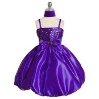 Purple Sequins Dress on Satin w/Shawl Style: D3970 - Charming Wedding Party Dresses|Unique Wedding D
