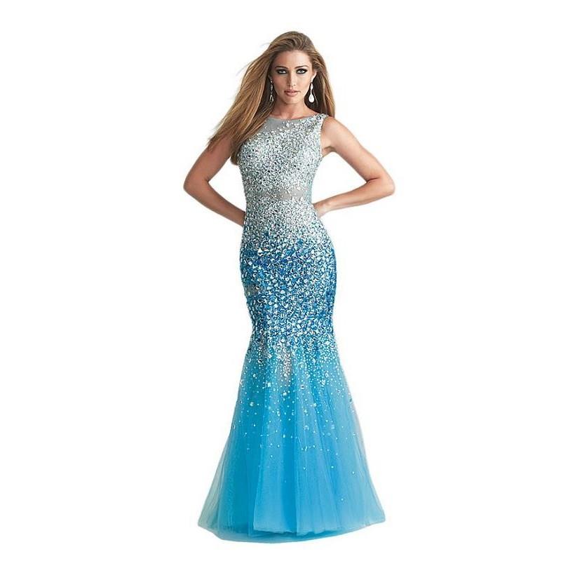 My Stuff, Chic Tulle Bateau Neckline Floor-length Mermaid Prom Dress - overpinks.com