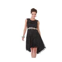 Alluring Lace Jewel Neckline Hi-lo A-line Cocktail Dress - overpinks.com