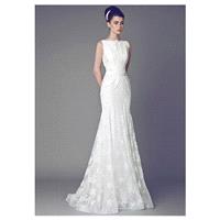 Marvelous Lace Bateau Neckline Mermaid Wedding Dresses With Belt - overpinks.com