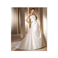 Neoteric Strapless Empire Wasit Satin Chapel Train Bridal Dress In Canada Wedding Dress Prices - dre