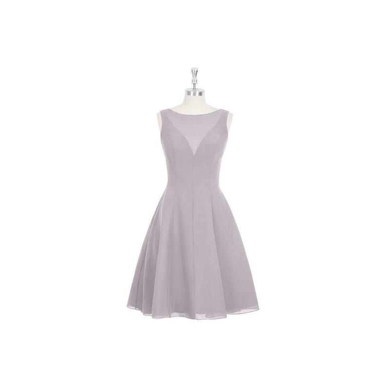 My Stuff, Dusk Azazie Kaya - Back Zip Knee Length Chiffon Boatneck Dress - Charming Bridesmaids Stor