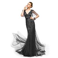 Sexy Trumpet/Mermaid Straps V-neck Beading Lace Floor-length Tulle Cocktail Dresses - Dressesular.co