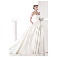 Glamorous Satin Sweetheart Neckline Natural Waistline A-line Wedding Dress - overpinks.com