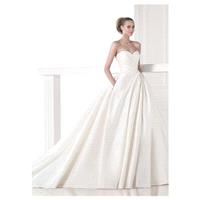 Glamorous Satin Sweetheart Neckline Natural Waistline A-line Wedding Dress - overpinks.com
