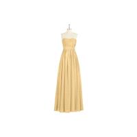 Gold Azazie Milagros - Sweetheart Chiffon Floor Length Back Zip Dress - Cheap Gorgeous Bridesmaids S
