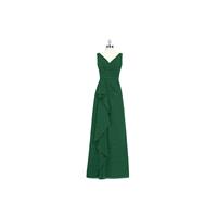 Dark_green Azazie Julianna - V Neck Floor Length V Back Chiffon Dress - Cheap Gorgeous Bridesmaids S