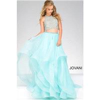 Jovani 33220 Prom Dress - Halter Long 2 PC, Ball Gown, Crop Top Prom Jovani Dress - 2017 New Wedding