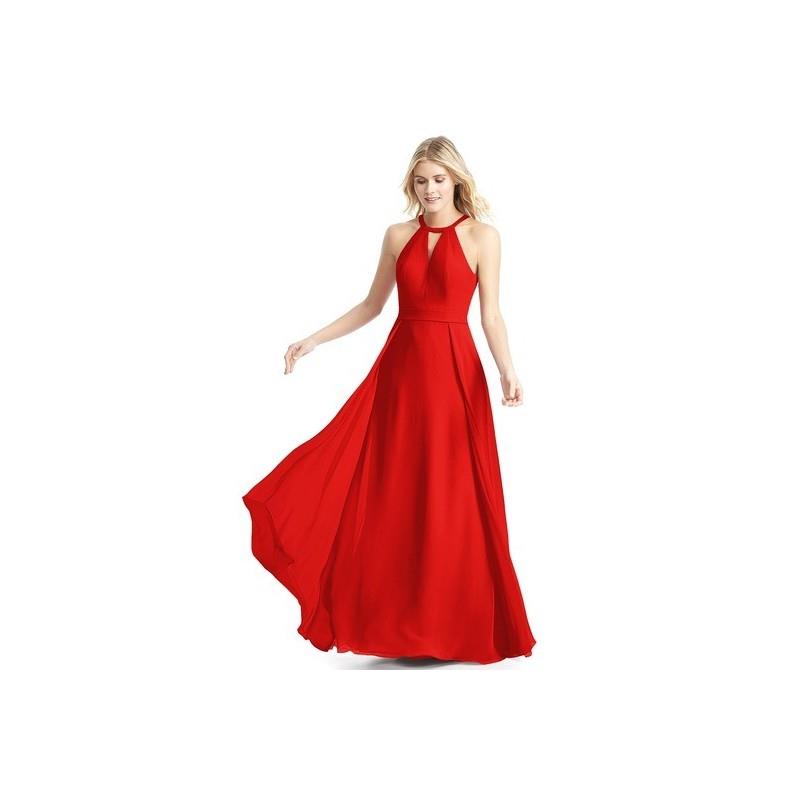 My Stuff, Red Azazie Melody - Halter Back Zip Floor Length Chiffon Dress - Cheap Gorgeous Bridesmaid