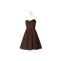 Chocolate Azazie Kelsey - Chiffon Knee Length Sweetheart Back Zip Dress - Cheap Gorgeous Bridesmaids