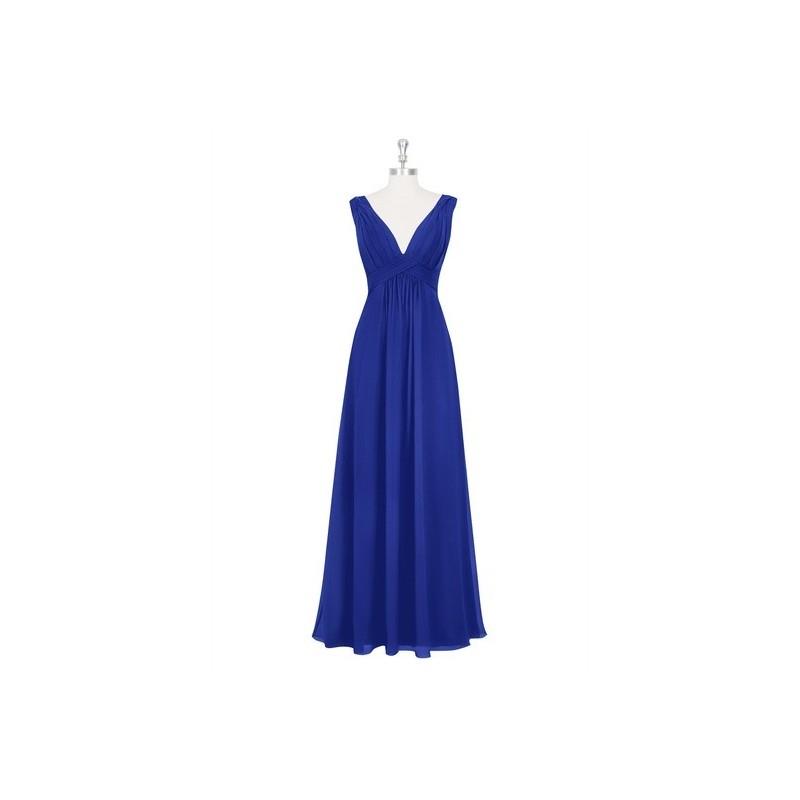 My Stuff, Royal_blue Azazie Hillary - Floor Length Chiffon V Neck V Back Dress - Cheap Gorgeous Brid