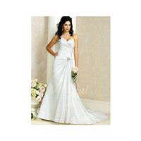 A-Line/Princess Sweetheart Court Train Taffeta Wedding Dress With Ruffle Beading Appliques Lace - Be
