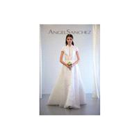 Angel Sanchez Fall 2015 Dress 1 - Fall 2015 White Angel Sanchez Full Length High-Neck A-Line - Nonmi