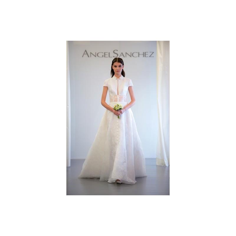 My Stuff, Angel Sanchez Fall 2015 Dress 1 - Fall 2015 White Angel Sanchez Full Length High-Neck A-Li