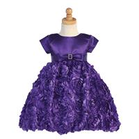 Purple Satin Bodice w/ Floral Ribboned Skirt Style: LC936 - Charming Wedding Party Dresses|Unique We
