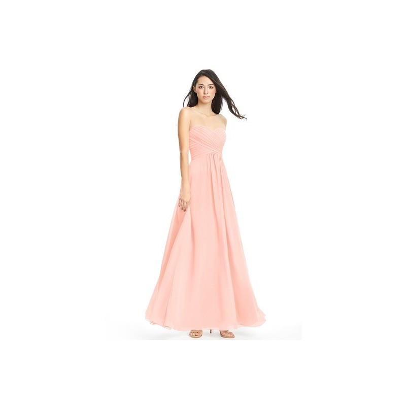 My Stuff, Coral Azazie Yazmin - Floor Length Back Zip Sweetheart Chiffon Dress - Cheap Gorgeous Brid