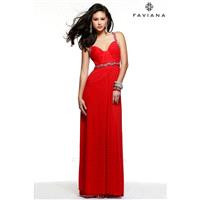 Faviana 7513  Blue,Red,Black Dress - The Unique Prom Store